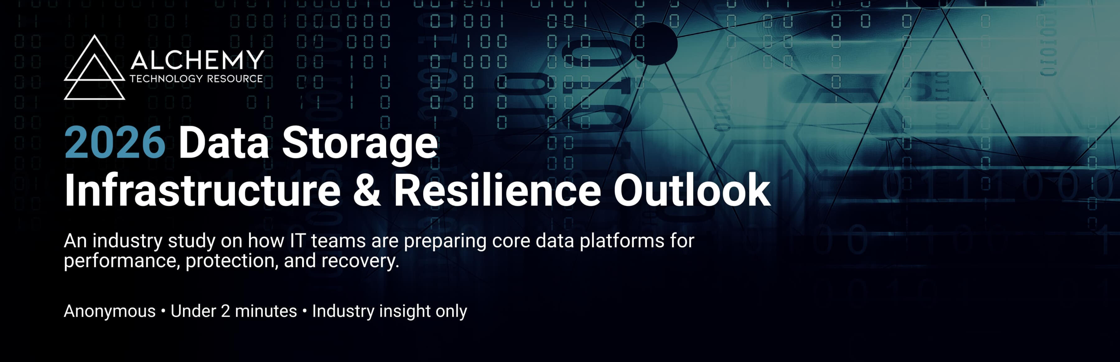 Abstract technology background representing data infrastructure and resilience planning for 2026